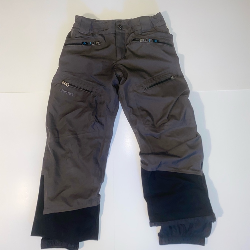 Marmot Weatherproof Gray Insulated Ski Pants Size Youth M